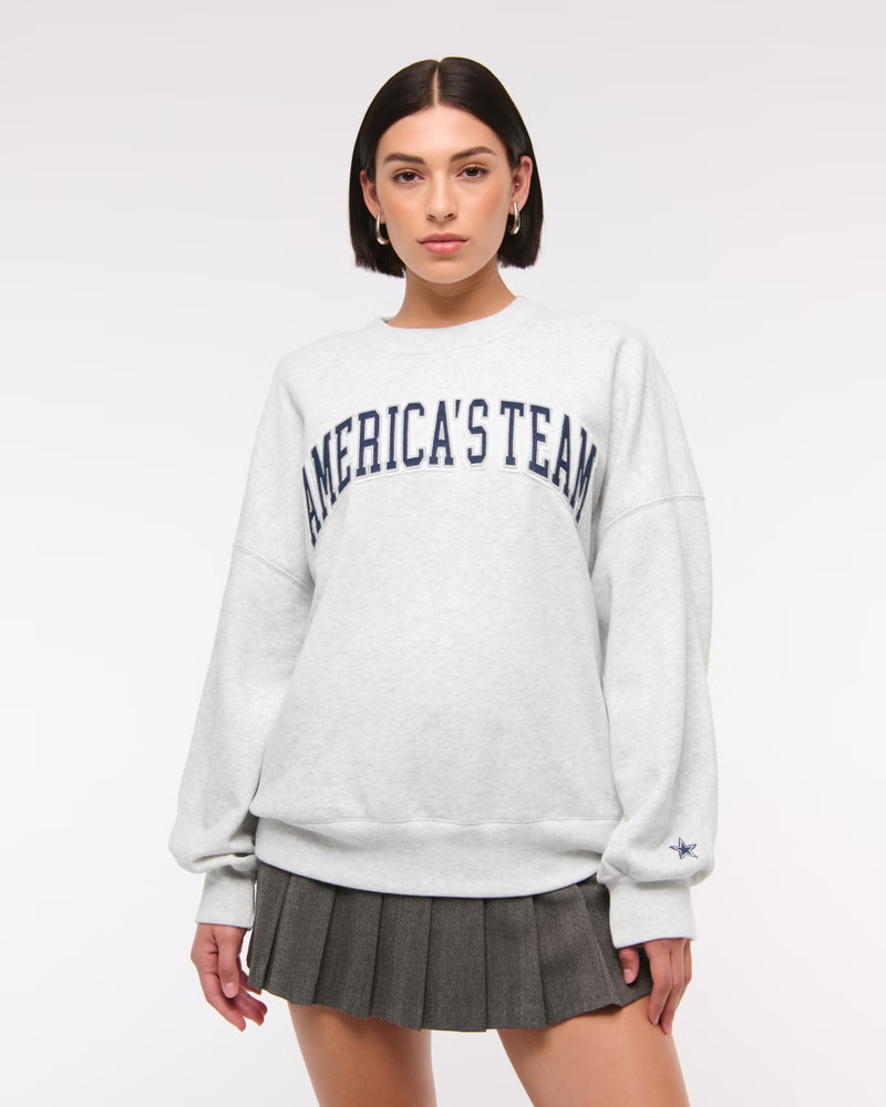 Dallas Cowboys Graphic Oversized Sunday Crew | Abercrombie & Fitch (US)