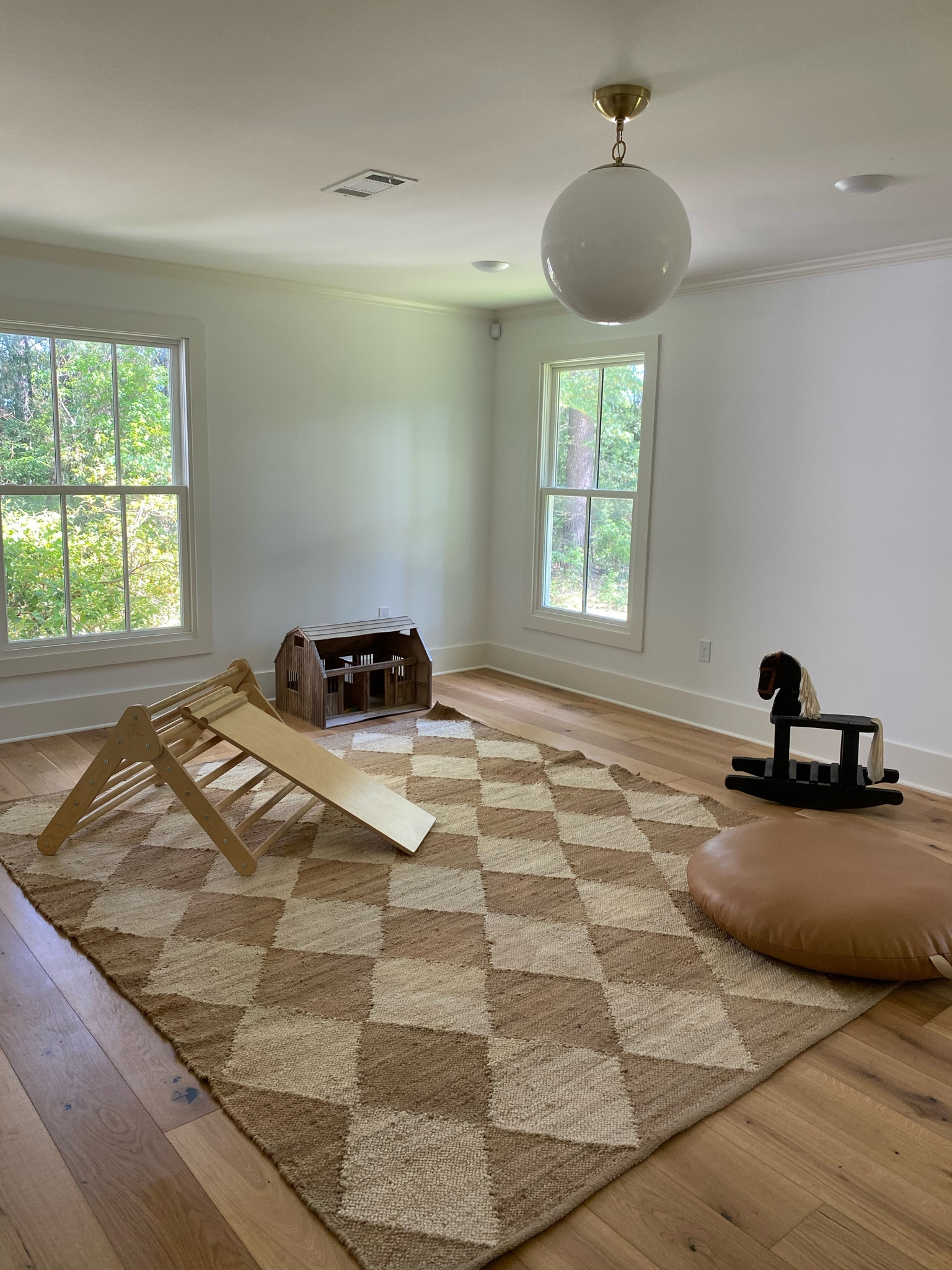 Some playroom links! We’ve loved this rug- not too scratchy and has cleaned up better than past jute ones we’ve had. I believe we have the 8 x 10. From Rugs USA the Natural Louie Diamond Checkerboard Jute. And then the milk glass ceiling pendant is a great price from target! 


#LTKhome #LTKfamily