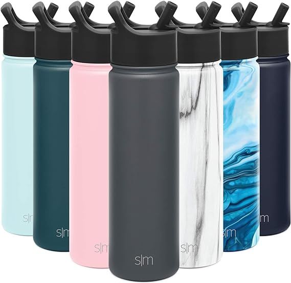 Simple Modern 22 oz Summit Water Bottle with Straw Lid - Gifts for Hydro Vacuum Insulated Tumbler... | Amazon (US)