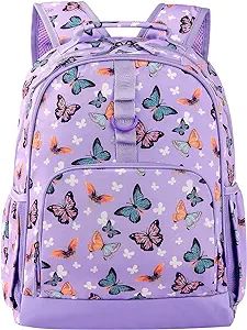 Choco Mocha Butterfly Backpack for Girls, Purple, 15 inch | Amazon (US)