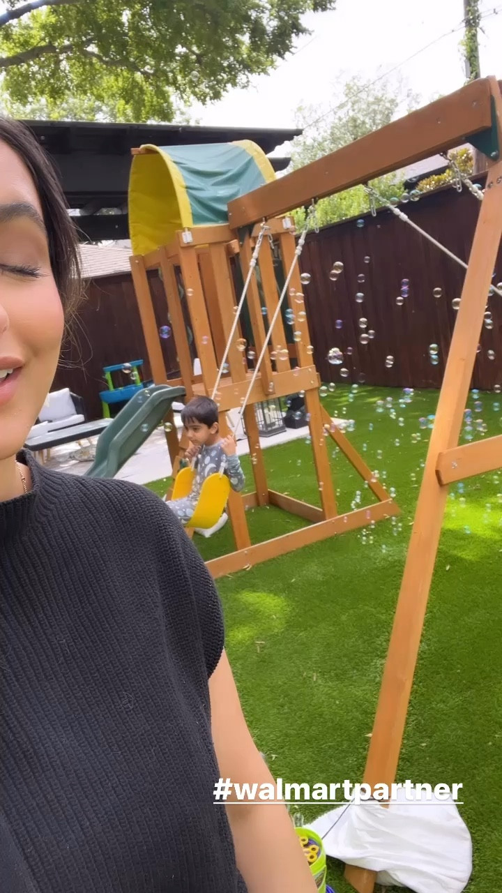 So excited to partner with Walmart to share some of our outdoor favorite activities, toys and patio essentials this summer!! The kids love the swing set and this bubble machine, it’s the best we’ve found! #walmartpartner #ad #walmarthome #walmart 

#LTKxWalmart

#LTKFindsUnder50 #LTKSummerSales