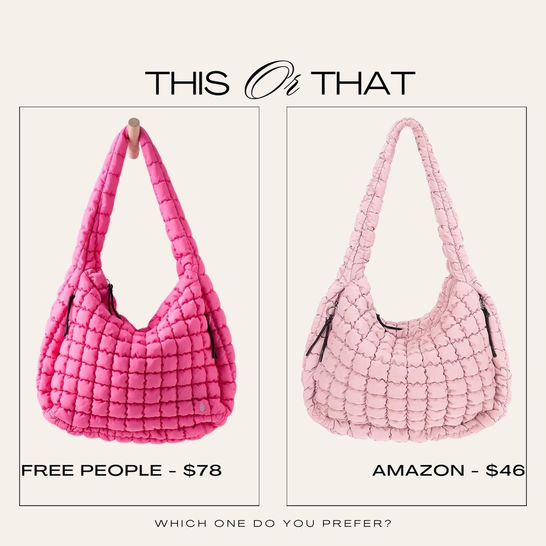 Save or splurge: quilted tote bag? Free People or Amazon! 

#LTKFindsUnder100 #LTKTravel #LTKSaleAlert