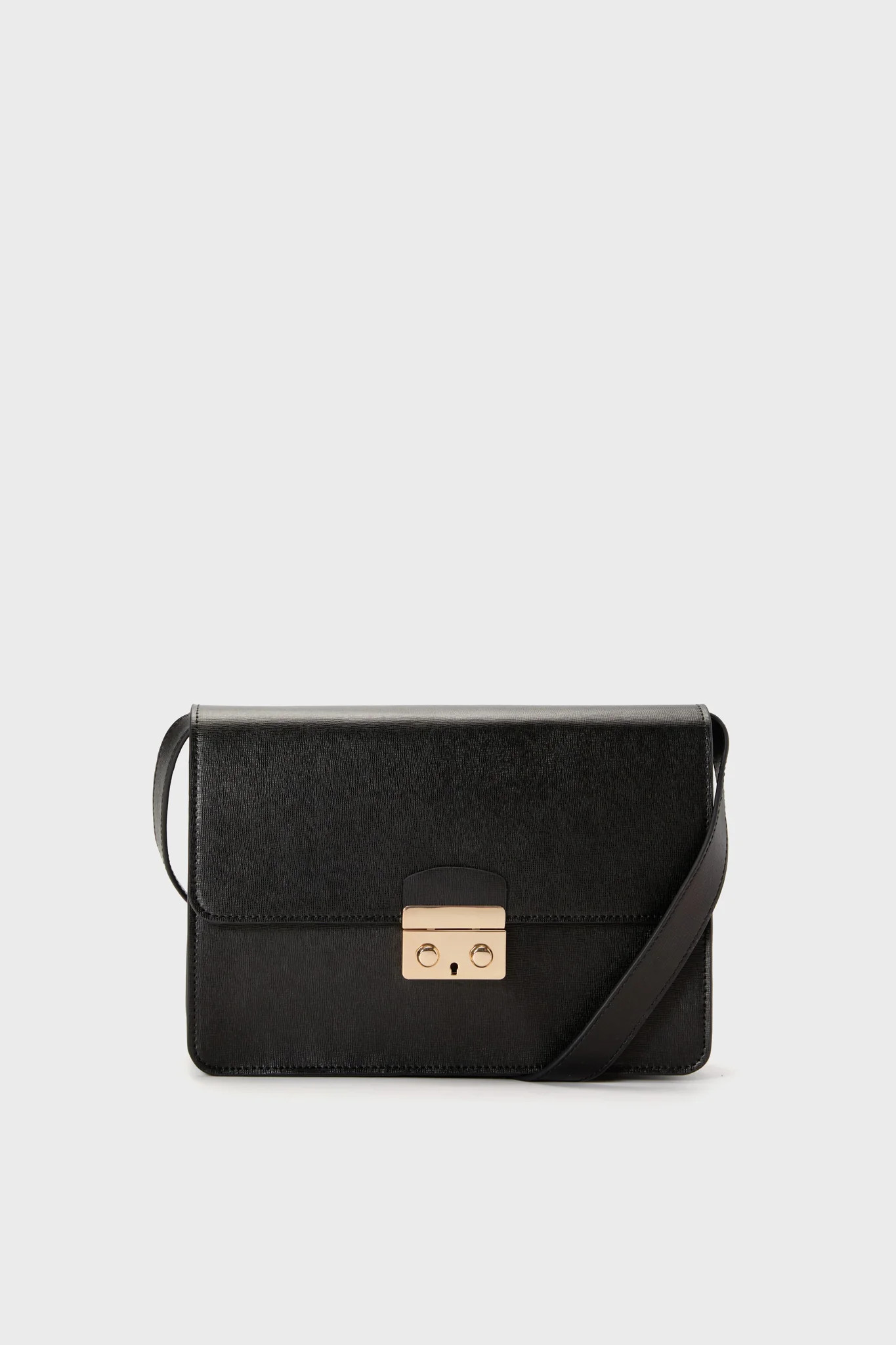 Black Saffiano Leather Anderson Crossbody | Tuckernuck (US)