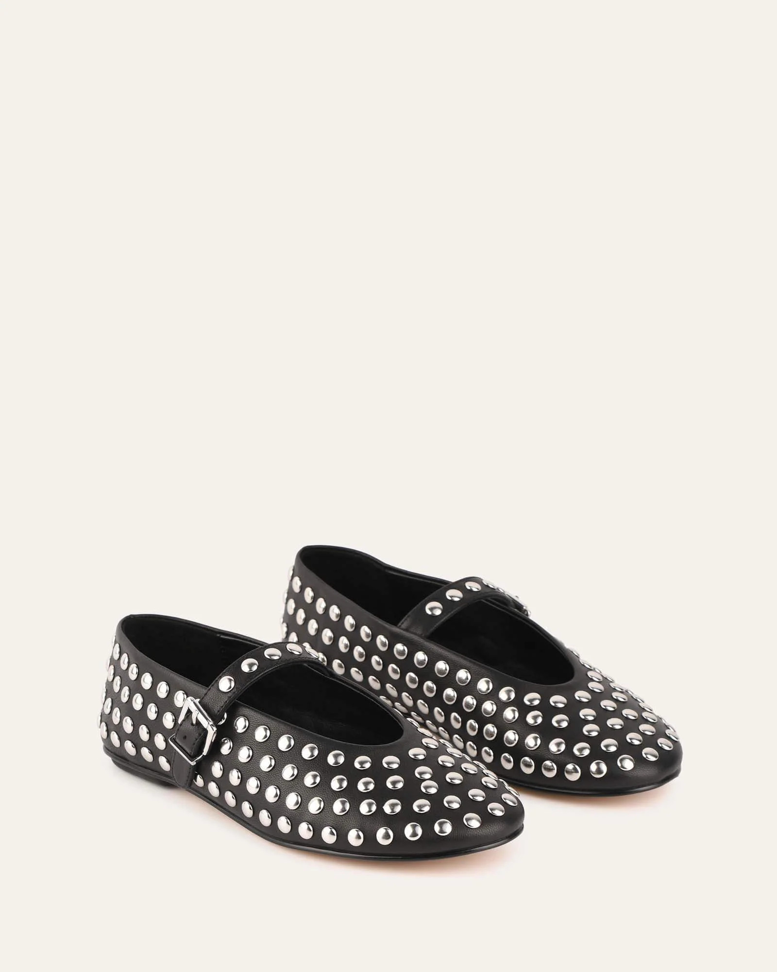 GIGI CASUAL FLATS BLACK LEATHER | Jo Mercer (AU)