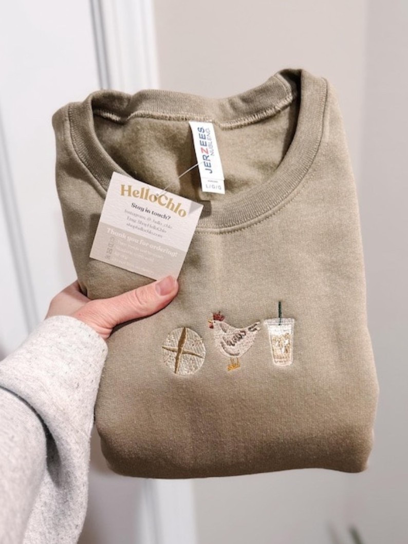 So cute! Sourdough, Chicken, Coffee Embroidered Crewneck from Etsy. 



Gift for mom, gift for coffee lover, gift for sourdough lover 

#LTKmomlife #LTKSeasonal #LTKSaleAlert