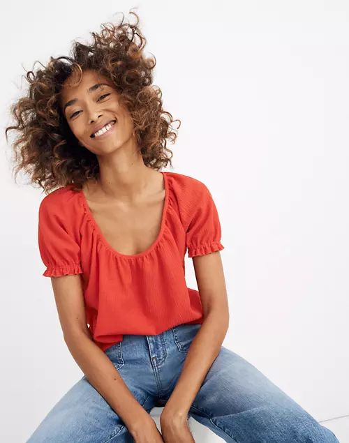 Texture & Thread Peasant Top | Madewell