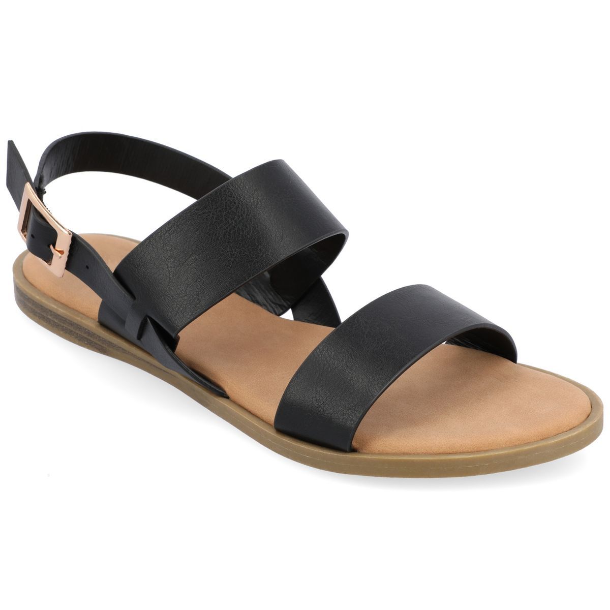 Journee Collection Womens Lavine Multi Strap Flat Sandals | Target
