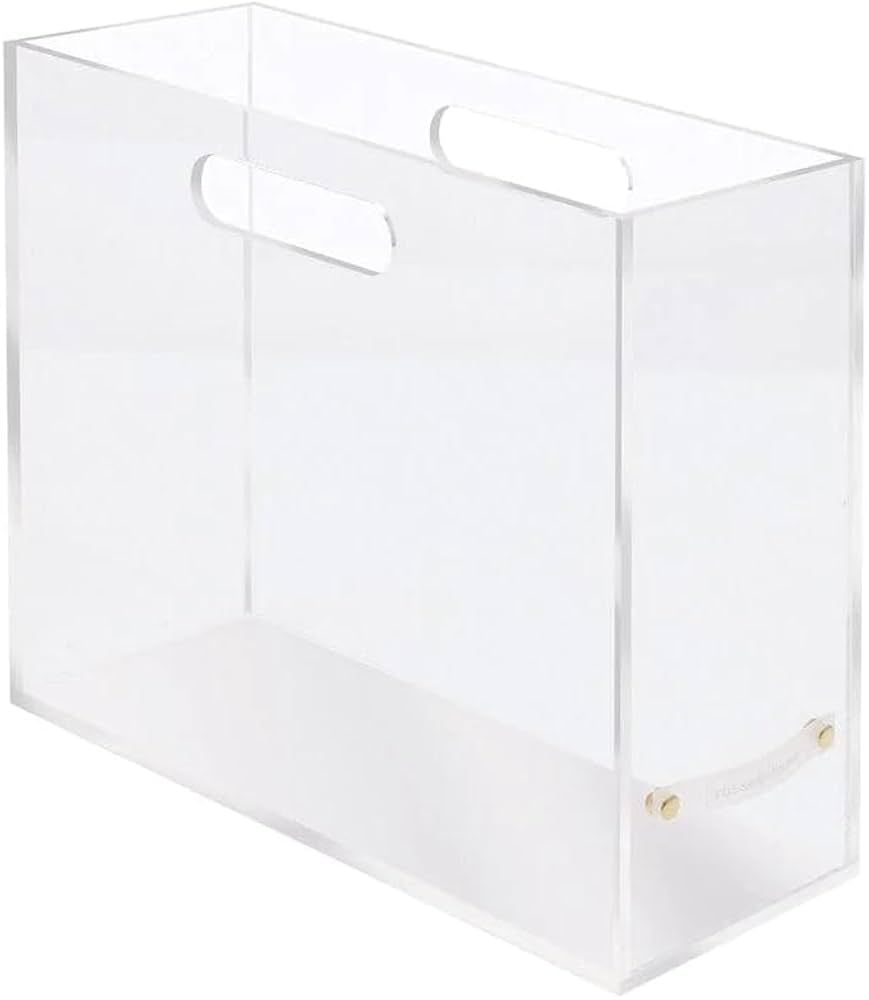 RUSSELL+HAZEL Acrylic File Box Slim, Clear, 4.5” x 12.25” x 10” | Amazon (US)