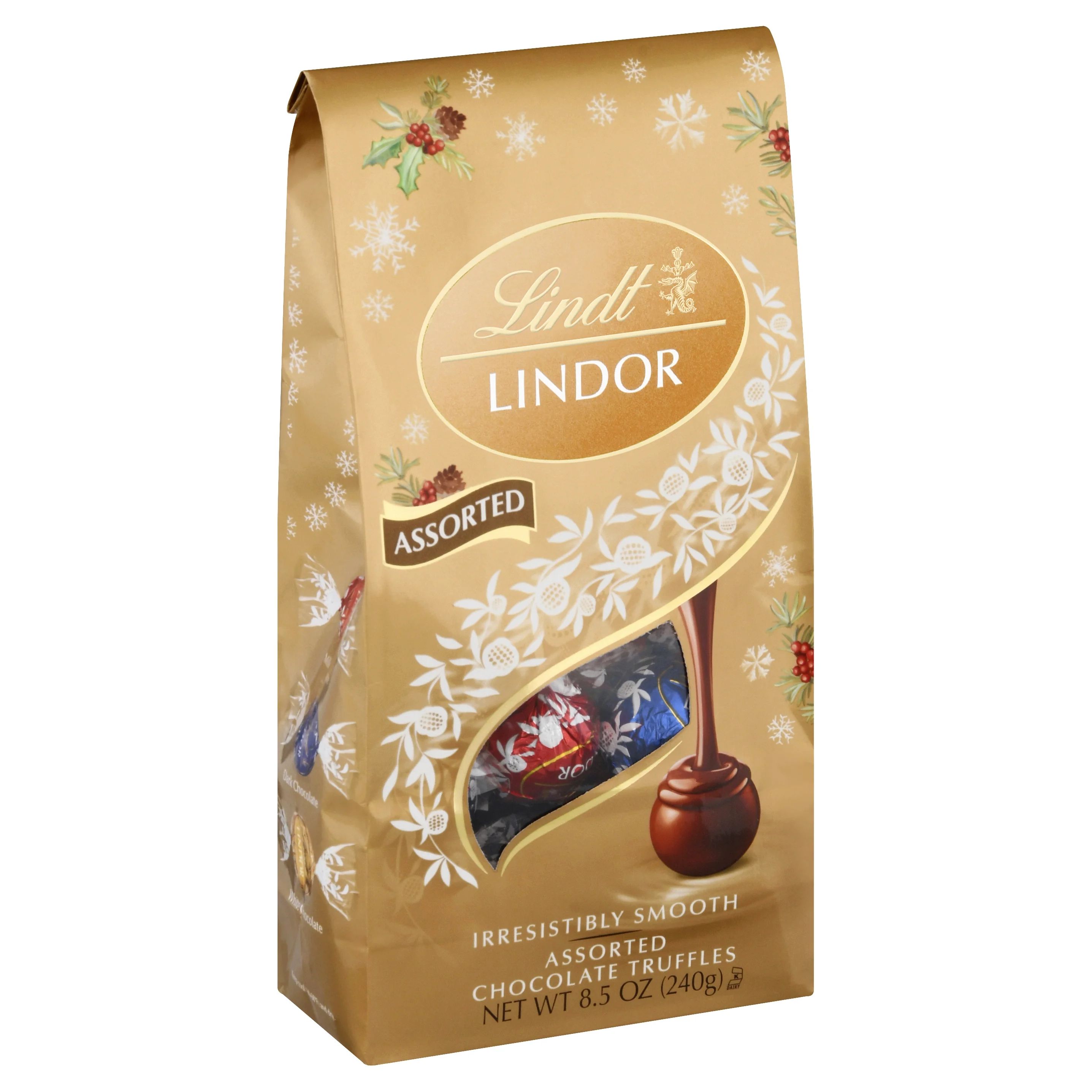 Lindt LINDOR Assorted Chocolate Candy Truffles, 8.5 oz. Bag - Walmart.com | Walmart (US)