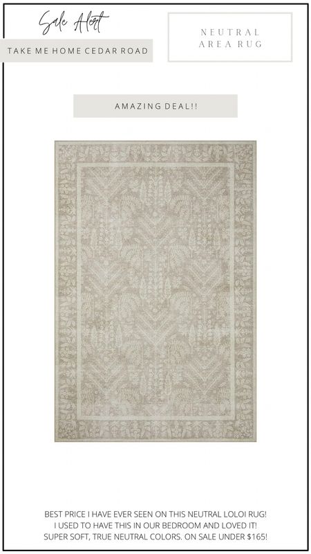 BEST PRICE IVE SEEN ON THIS NEUTRAL LOLOI RUG!! such a pretty rug and I have never seen it this low. Super soft and true neutral. Perfect for a bedroom! 

Area rug, rug, neutral rug, Loloi rug, bedroom rug, amazon home, Amazon finds 

#LTKhome #LTKsalealert