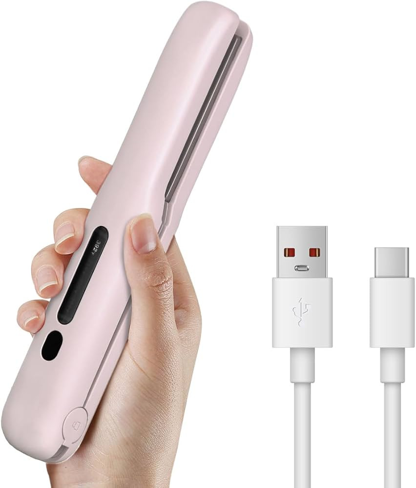 Gosect Cordless Hair Straightener, Travel Flat Iron Rechargable for Women, Portable Mini Hair Str... | Amazon (US)