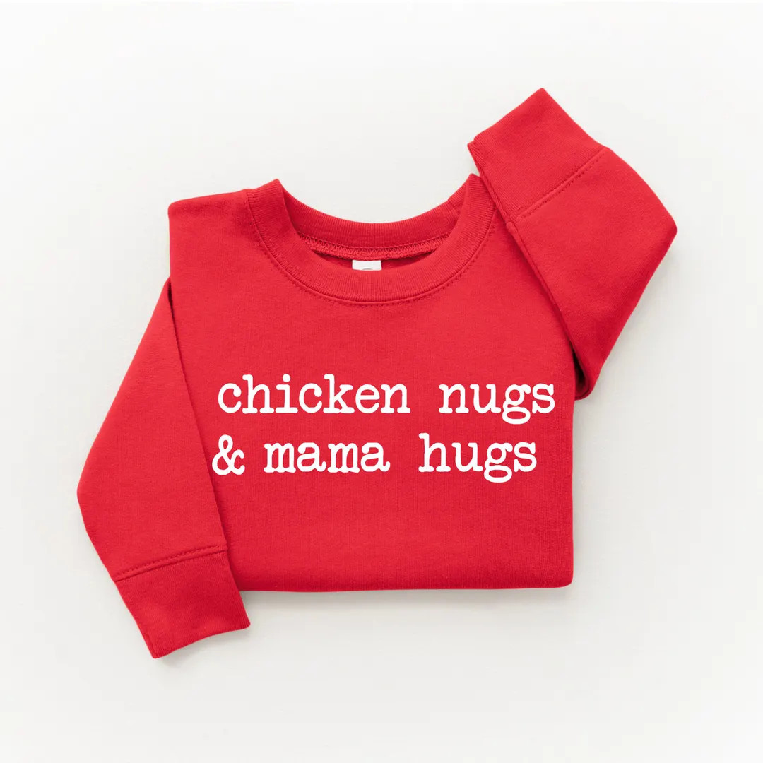 Boys Valentines Day Shirt Chicken Nugs Mamas Hugs Valentine Outfit Toddler Boy Sweater Funny Vale... | Etsy (US)