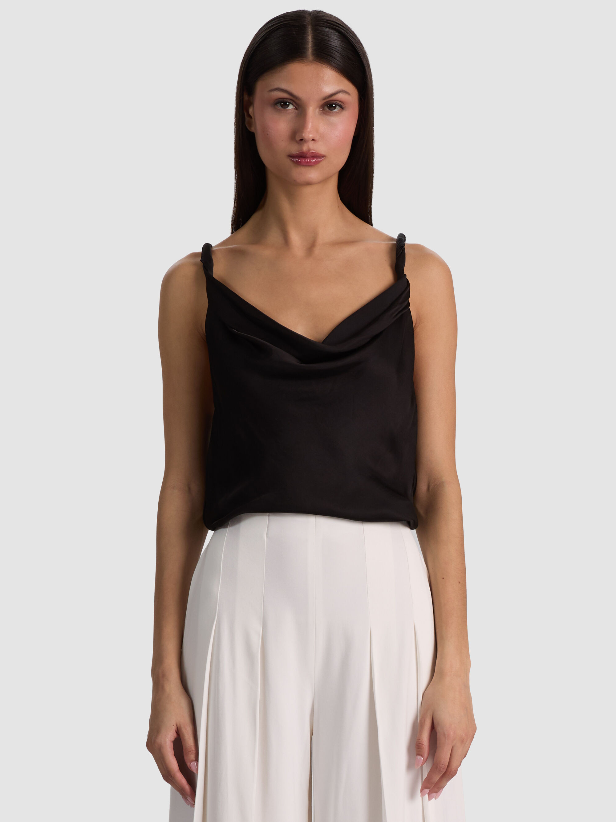 MONIQUE TWIST STRAP TANK | Alice + Olivia