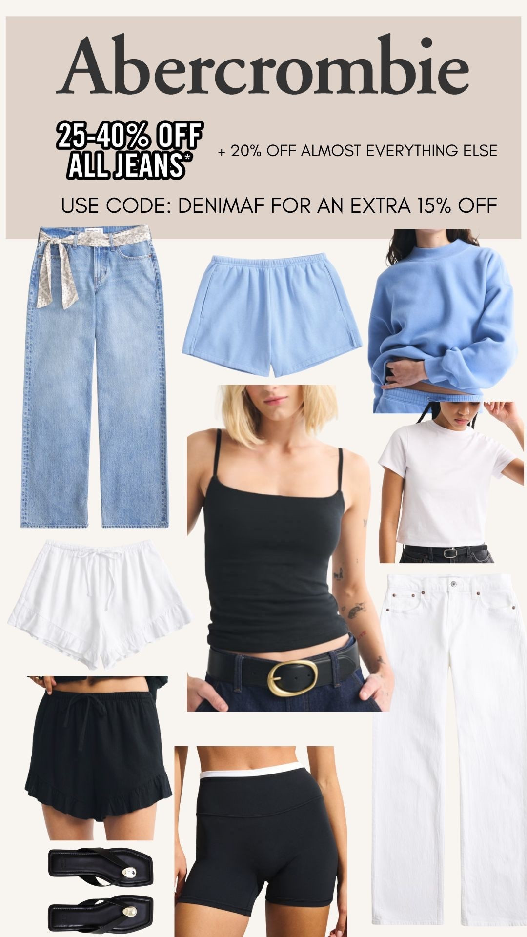 My Abercrombie sale order! 25-40% off jeans & 20% off almost everything else

Stack code DENIMAF for an extra 15% off!

#LTKgrwm #LTKmomlife #LTKSaleAlert