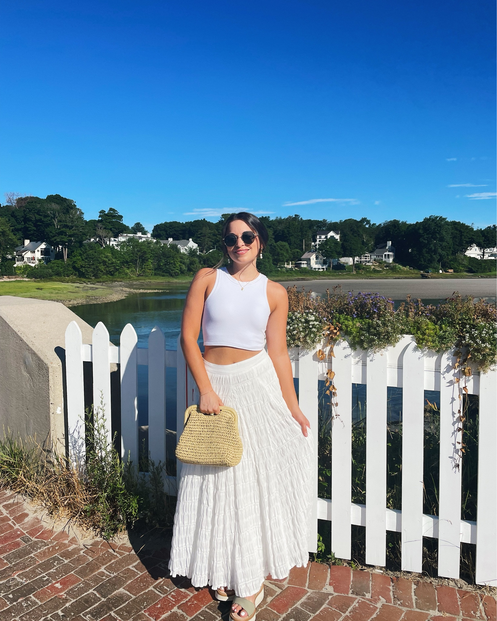 beach date outfit! Can’t link the shoes but they’re from Naot :)

Lulus, maxi skirt, white maxi skirt, tiered maxi skirt, crop top, white tank, summer sandals, platform sandals, summer outfit, vacation outfit, european summer, beach outfit, straw clutch purse

#LTKFindsUnder100 #LTKStyleTip #LTKTravel