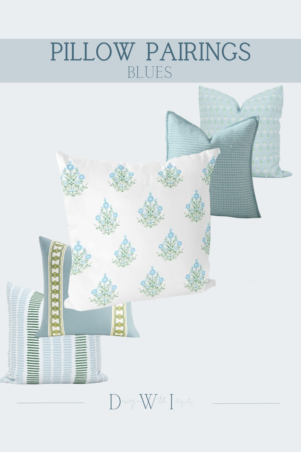 Blue is one of the easiest colors to decorate with because it layers beautifully across patterns, textures, and tones. This curated Pillow Pairing blends airy botanicals, woven solids, geometric accents, and subtle stripes to create a collected look that feels fresh, timeless, and effortlessly sophisticated.

The large scale botanical print becomes the focal point, while textured woven pillows and smaller scale patterns provide depth without competing for attention. Soft shades of blue are balanced with touches of sage and crisp ivory, creating a calming palette that works beautifully in coastal, transitional, traditional, and cottage inspired interiors.

Shop this curated Pillow Pairing on my LTK and find your favorite combination to bring designer layering into your home.

#PillowPairings #InteriorStyling #BlueDecor #HomeDecorIdeas #LayeredInteriors 

 #LTKHome