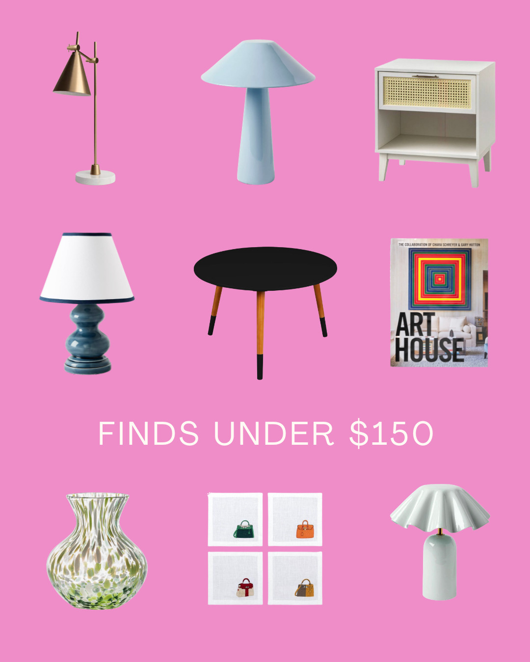 Under $150 but giving designer ✨ From sculptural lamps and chic cane furniture to coffee table books and statement vases, these are the home decor finds currently in our cart. The perfect affordable upgrades to make your space feel elevated, cozy, and curated, without the splurge. 🏡  #LTKhome #LTKfinds  

 