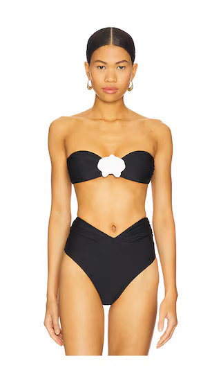 Shani Shemer Callisto Bikini Top in Black. - size M | Revolve Clothing (Global)