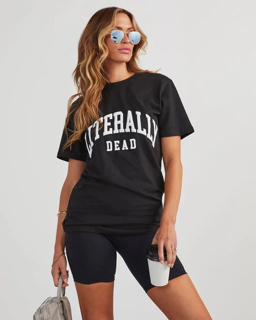 PREORDER - Literally Dead Graphic Tee - Black | VICI