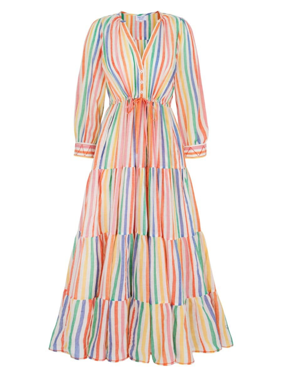 Pink City PrintsRainbow Stripe Sofia Dress | Saks Fifth Avenue