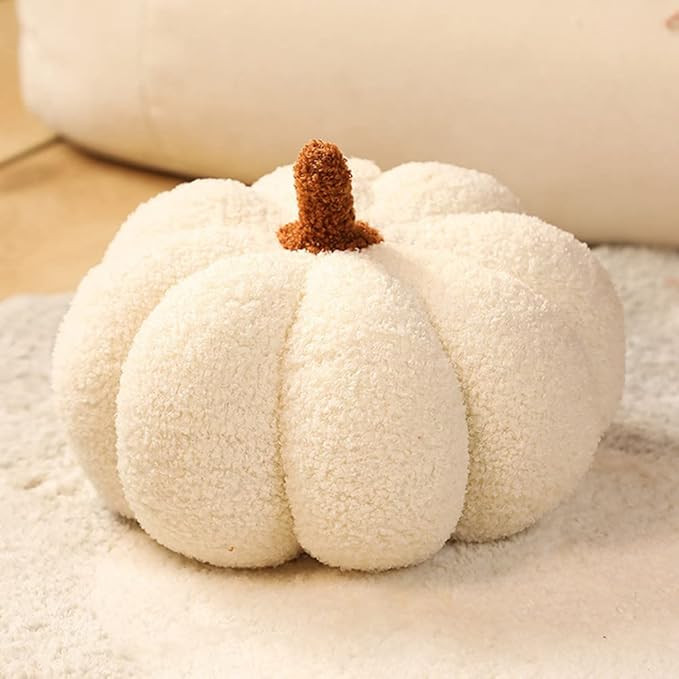 Pumpkin Plush Pillow, Halloween Pumpkin Decor Stuffed Plush Pumpkin Stuffed Toy, Fluffy Halloween... | Amazon (US)
