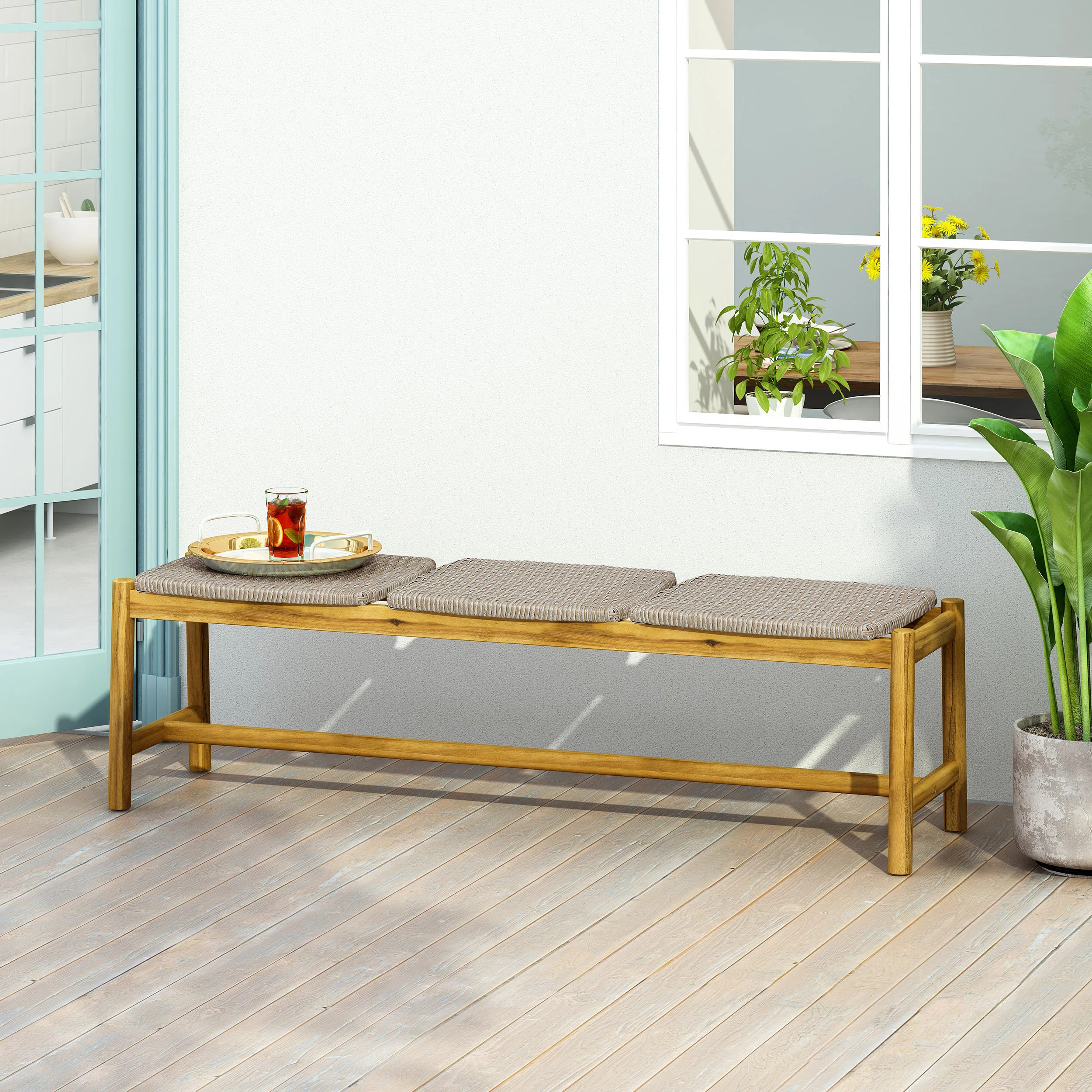 Solid Wood Acacia Outdoor Bench | Wayfair North America