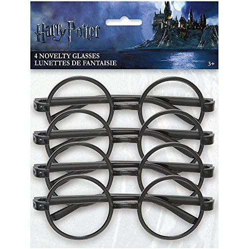 Unique Authentic Black Harry Potter Glasses - Pack of 4 - Magical Cosplay & Enchanting Style - Perfect for Costume Parties | Amazon (US)