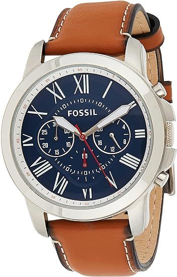 Fossil Men's Grant Stainless Steel Quartz Chronograph Watch | Amazon (US)