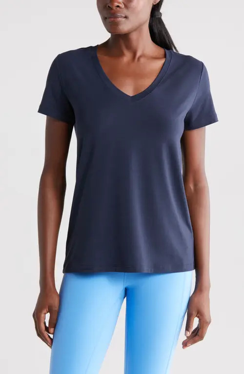 Zella Breathe Active Tee in Navy Sapphire at Nordstrom, Size Large | Nordstrom