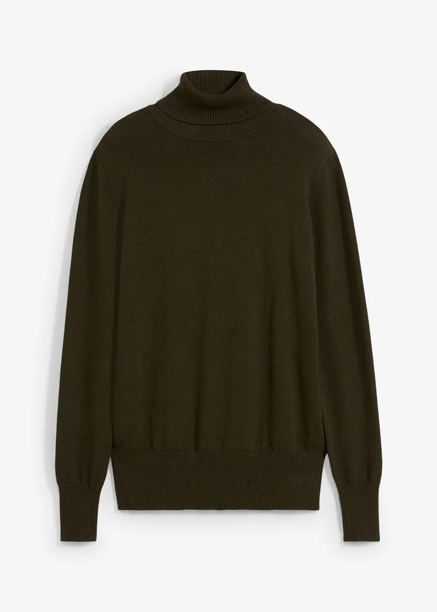 L\u00e4ssig geschnittener Rollkragenpullover - gr\u00fcn - Damen | bonprix | Bonprix DE