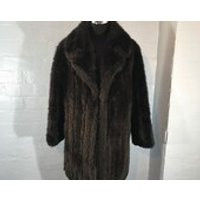 Vtg Faux Fur Coat Mini Barmink Dunbar Fabric | Etsy (US)