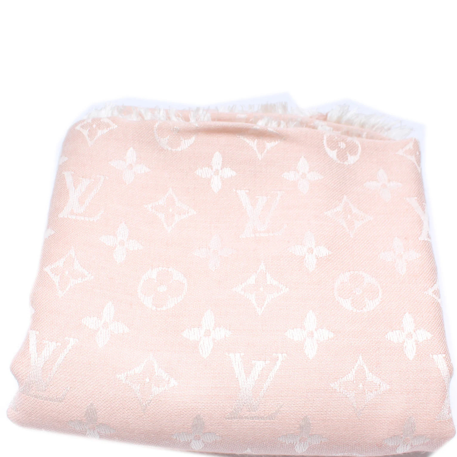 Monogram Shawl Silk/Wool Scarf | Keeks Designer Handbags