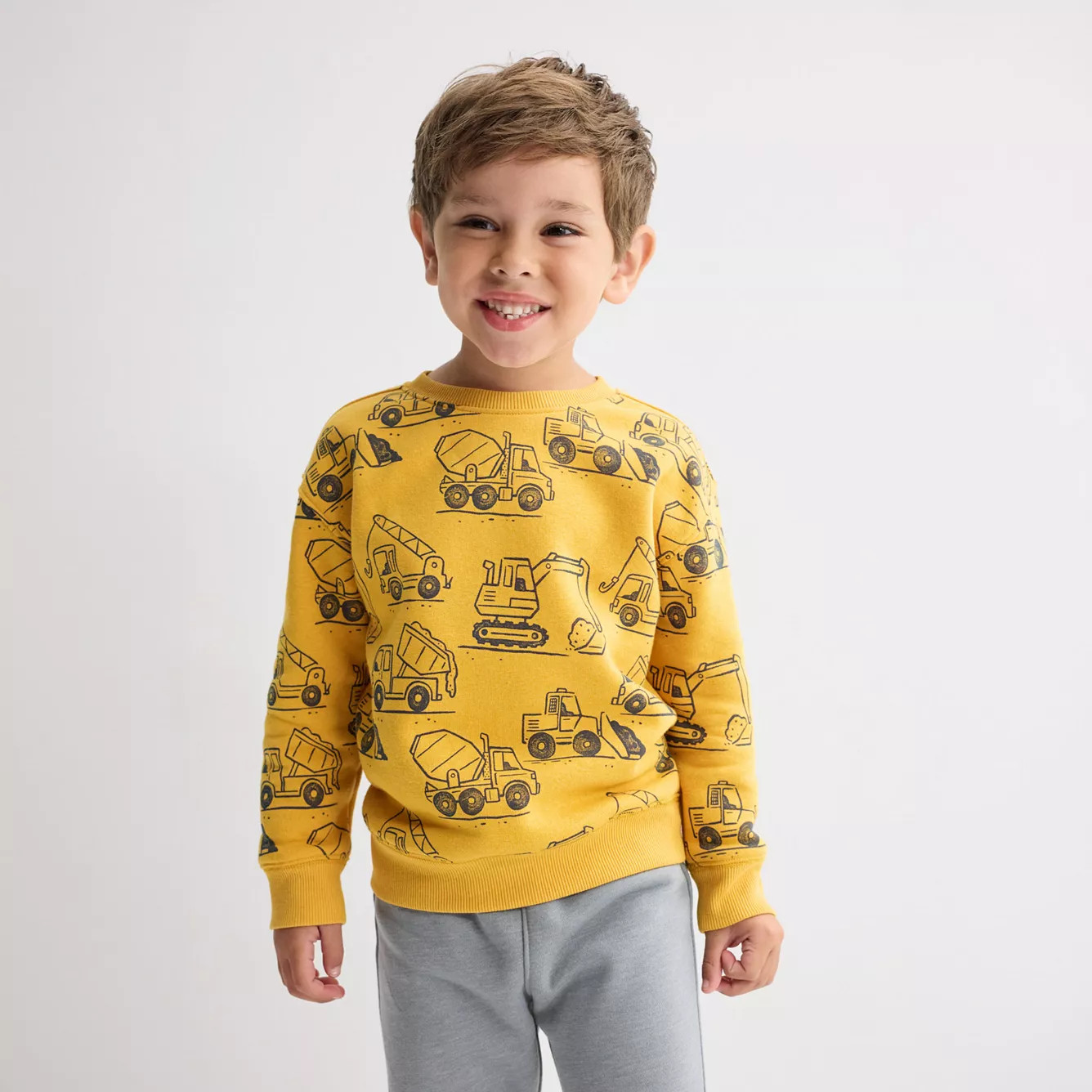 Baby & Toddler Boy Jumping Beans\u00ae Fleece Crewneck Sweatshirt | Kohl's
