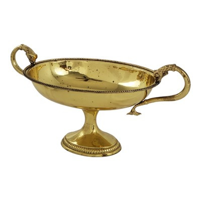 Vintage Brass Art Nouveau Jardinière Pedestal Compote Dish Bowl Koi Fish Handle | eBay US
