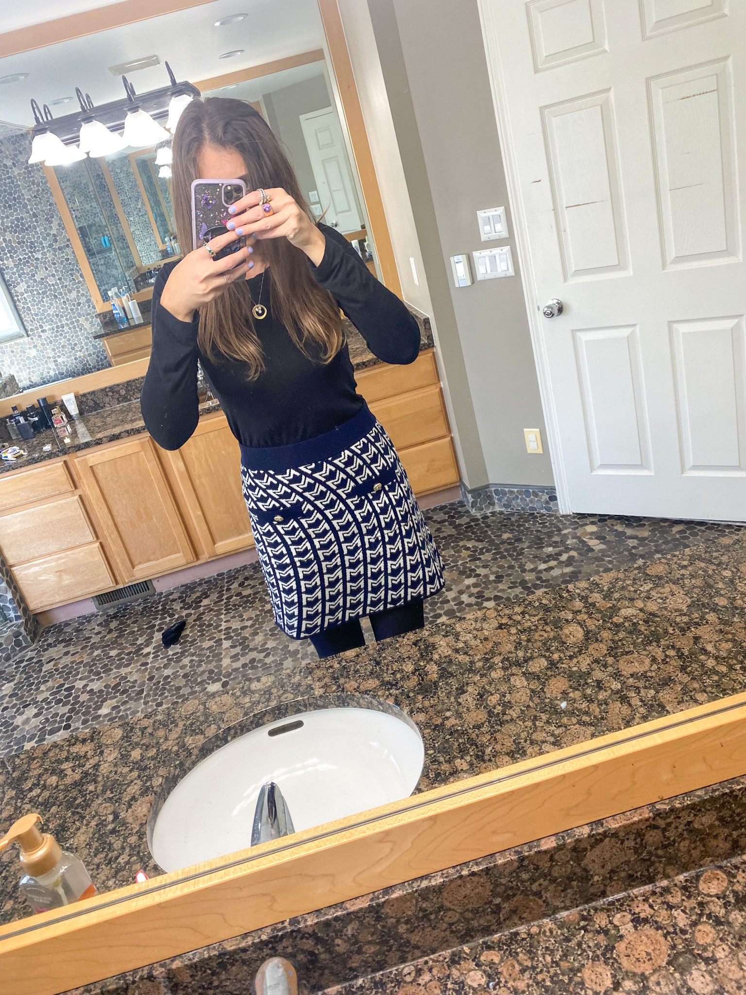 Love this cozy skirt. The sweater is on my wish list. I would pair it with a navy fitted top or same sweater. White boots would look adorable with the skirt too! It’s on sale! 

#LTKsalealert #LTKstyletip #LTKSeasonal