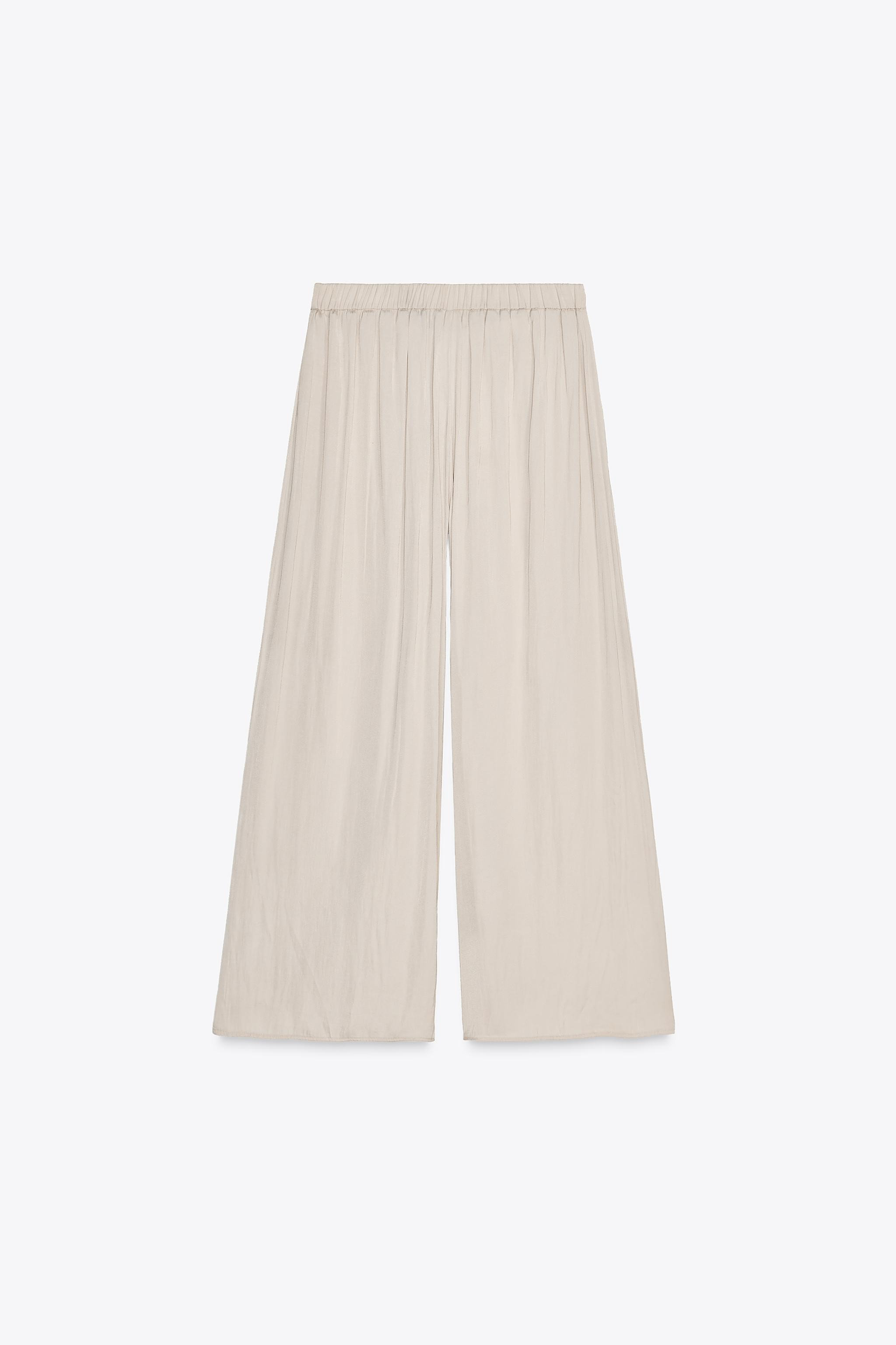 SATIN PAREO TROUSERS | Zara US