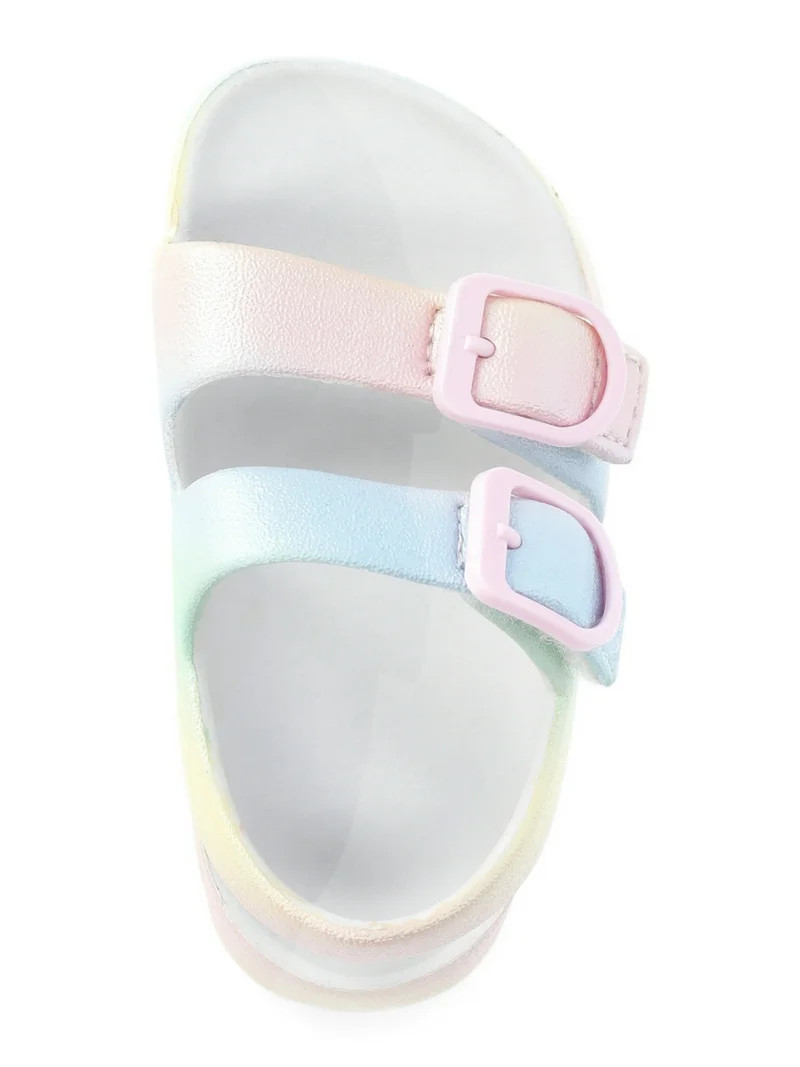 Wonder Nation Baby Girls Two Buckle Sandals | Walmart (US)