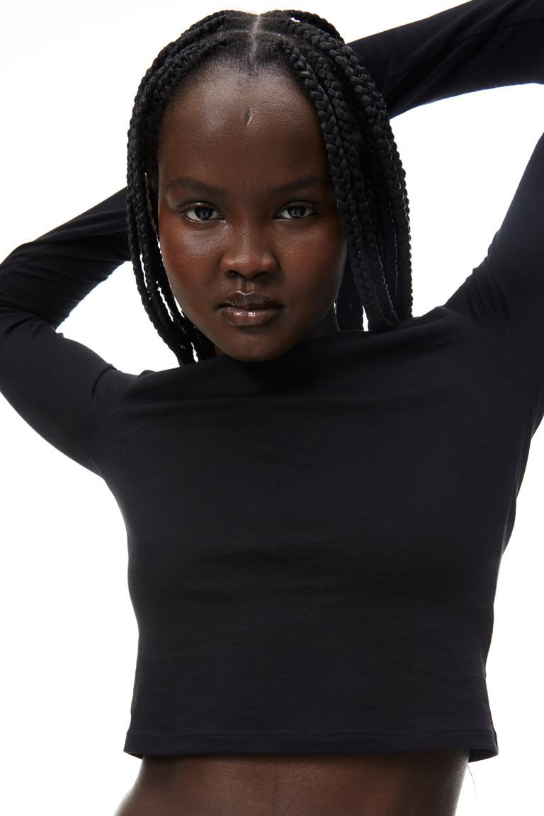 Kurzes Jerseyshirt | H&M (DE, AT, CH, NL, FI)