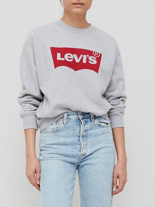 Levi's Graphic Standard Crew - Heather Grey | Very (UK)