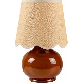 Livabliss Stella Diminuta 13.8-in Tan Table Lamp with Cotton Shade | Lowe's