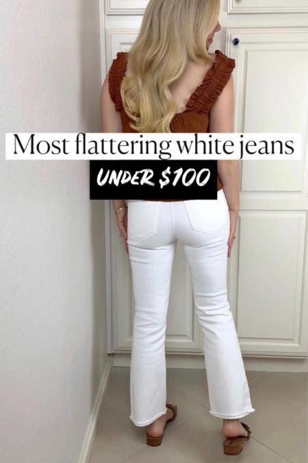 White jeans
Jeans
Denim 

#LTKfindsunder100