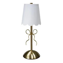 Home Decor Collection Sterling & Noble Home  Tabletop LED Touch Lamp with Scalloped White Fabric ... | Walmart (US)