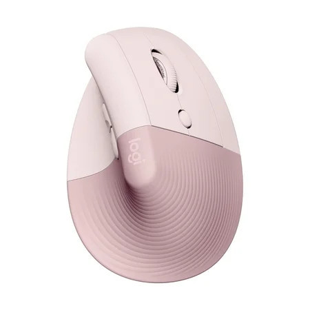 Logitech Lift Vertical Ergonomic Mouse, Wireless, Bluetooth or Logi Bolt USB receiver, Quiet clicks, 4 buttons, Rose | Walmart (US)