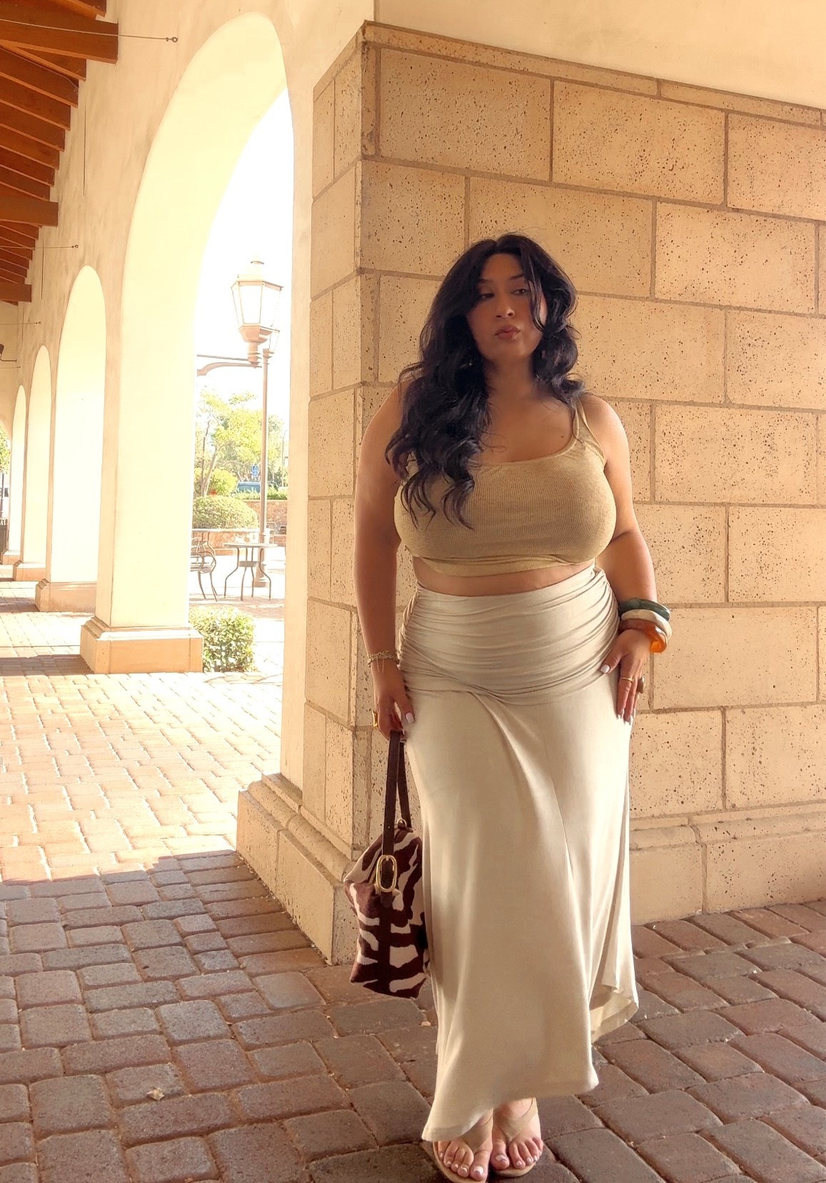Outfit of the day: Soft pastels with a pop of animal print 

Wearing 0x in the skirt

#LTKMidsize #LTKPlusSize #LTKootd