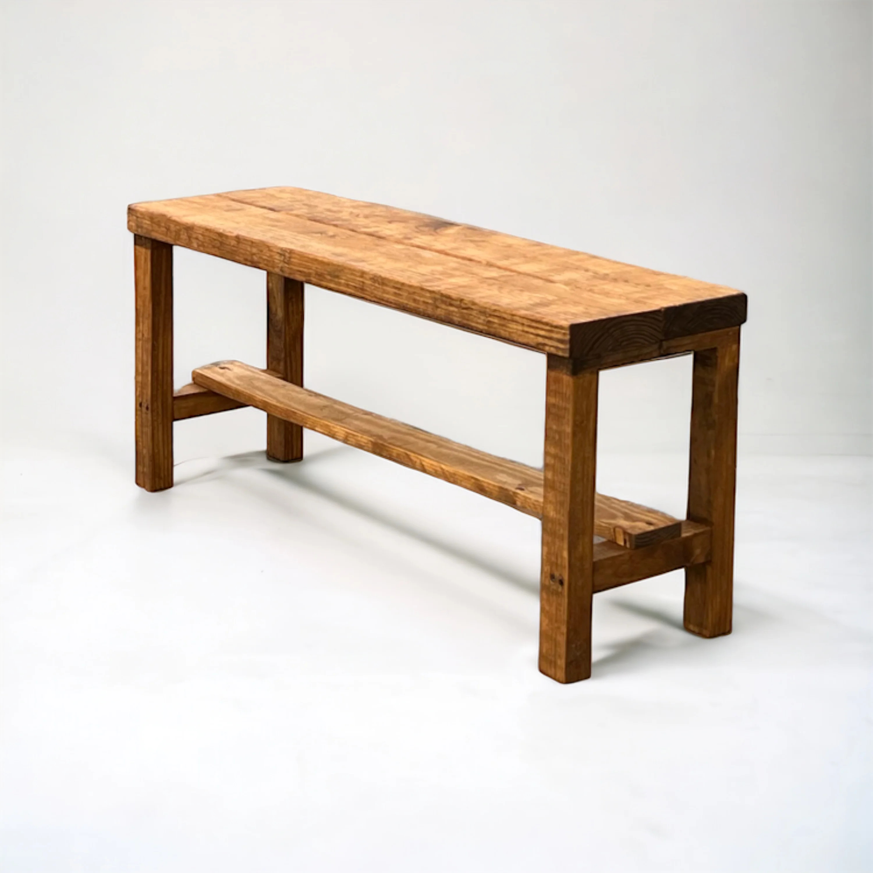 Woven Paths Rustic Bella Solid Wood Entryway Accent Bench, Light Brown | Walmart (US)