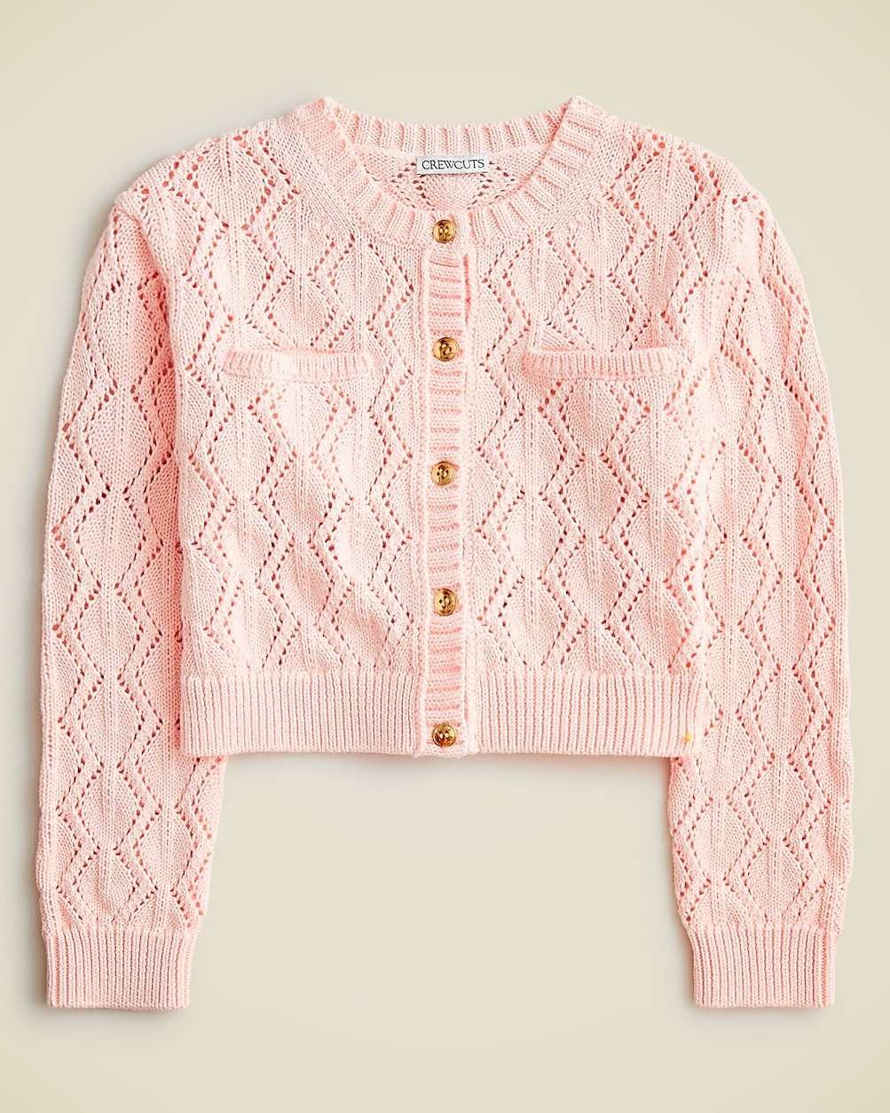 Girls' cropped crochet lady jacket in cotton | J. Crew US