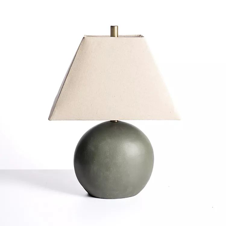 Round Olive Green Table Lamp | Kirkland's Home