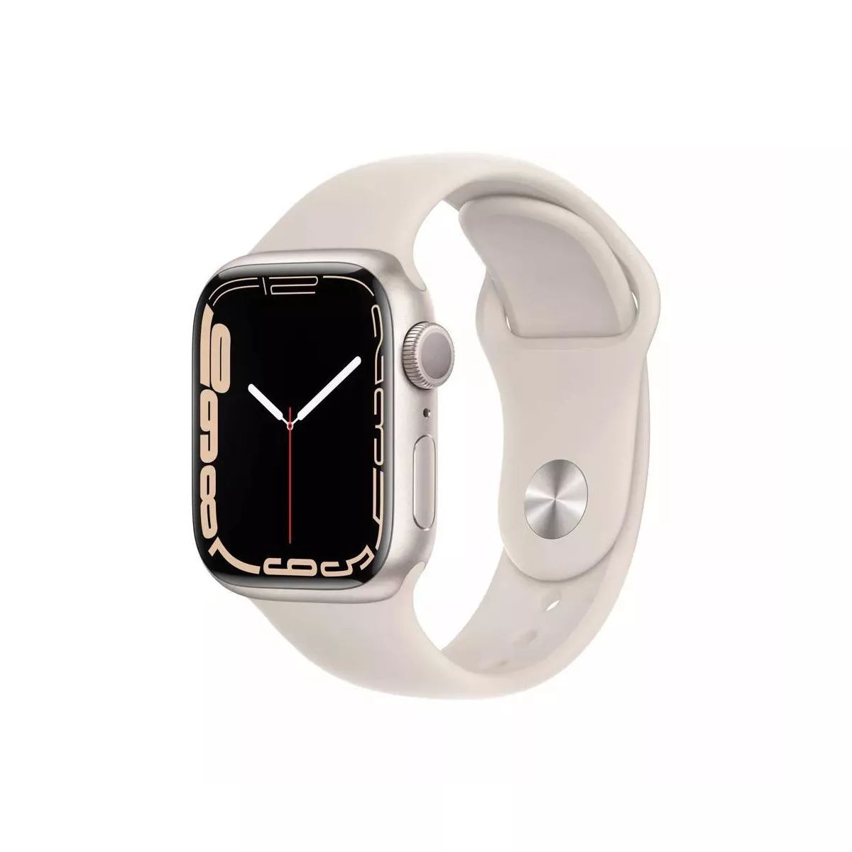 Apple Watch Series 7 GPS 41mm Starlight Aluminum Case with Starlight Sport Band - Target Certifie... | Target