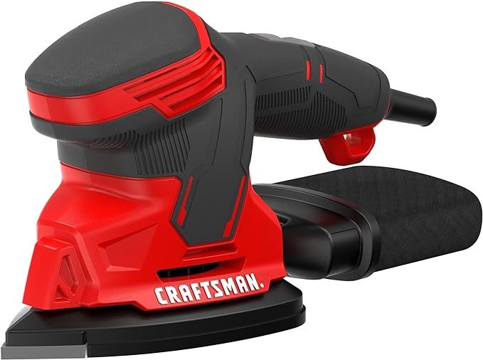 CRAFTSMAN AC Detail Sander, 14,000 OPM, Corded, 2 Detail Attachments, Sandpaper Sheets and Dust B... | Amazon (US)