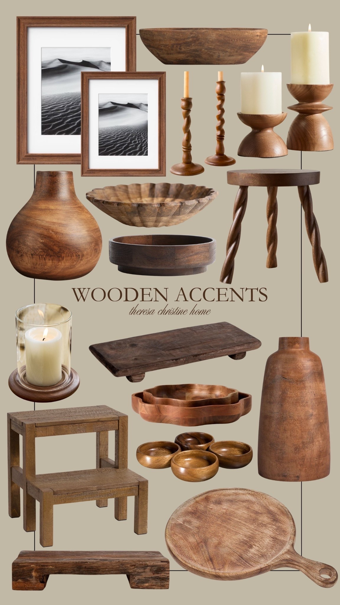 Wooden home accents 🪵 Loving these neutral stools, trays, candle holders, bowls, and vases 😍

#LTKHome